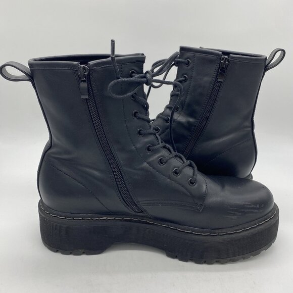 Steve Madden Basille Lace Up Platform Lug Sole Boot Women 11 Combat 90s Grunge - Picture 6 of 16